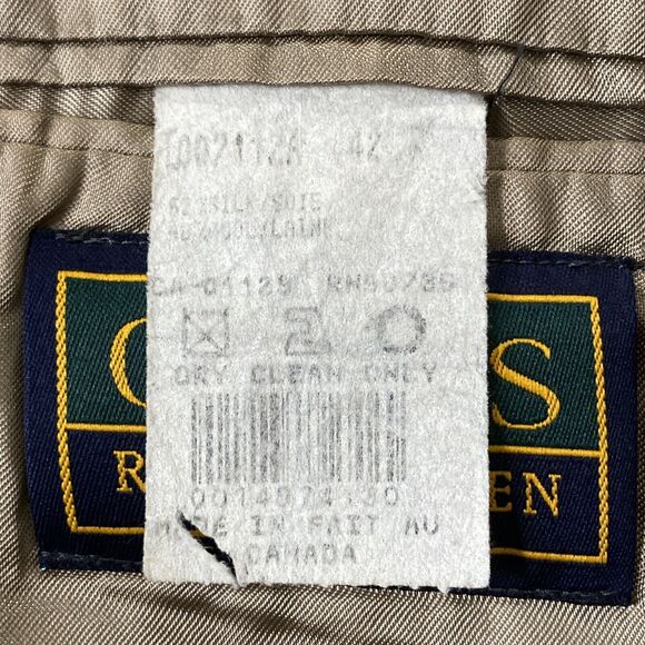 Chaps Ralph Lauren Wool Silk Sport Coat Mens 42R Houndstooth Blazer Suit Jacket - Picture 16 of 16